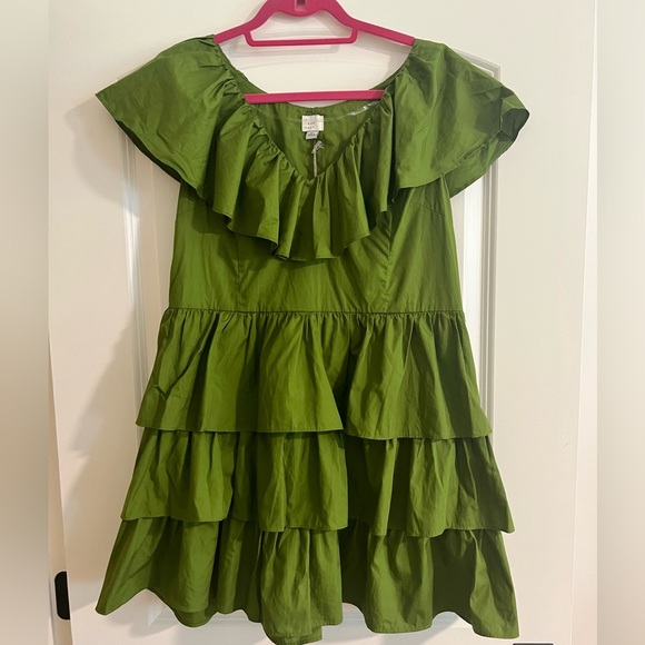A New Day Green Ruffle Mini Dress - Picture 5 of 7